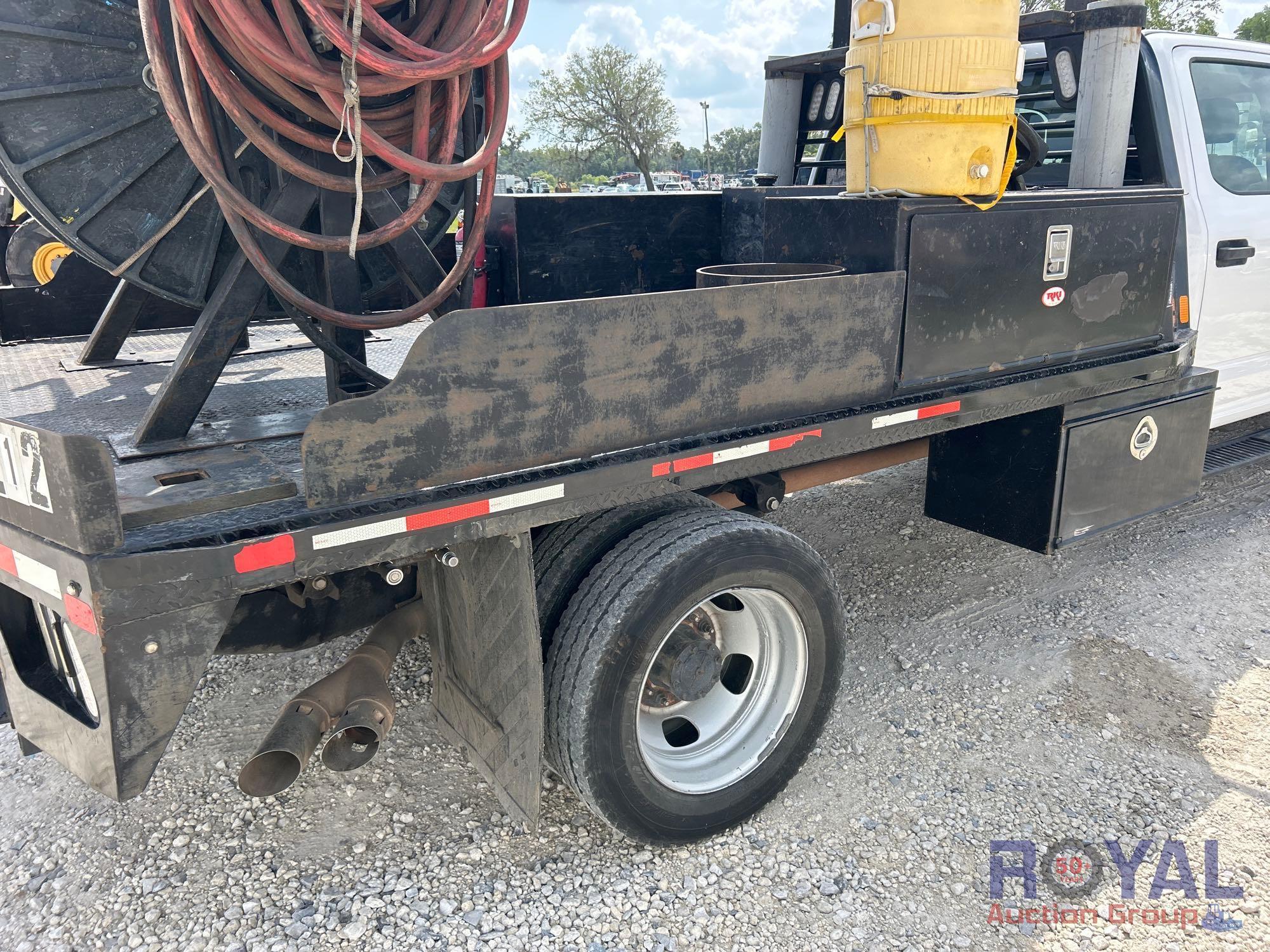 2019 Ford F-550 V-Mac DTM70 Air Compressor Flatbed Truck