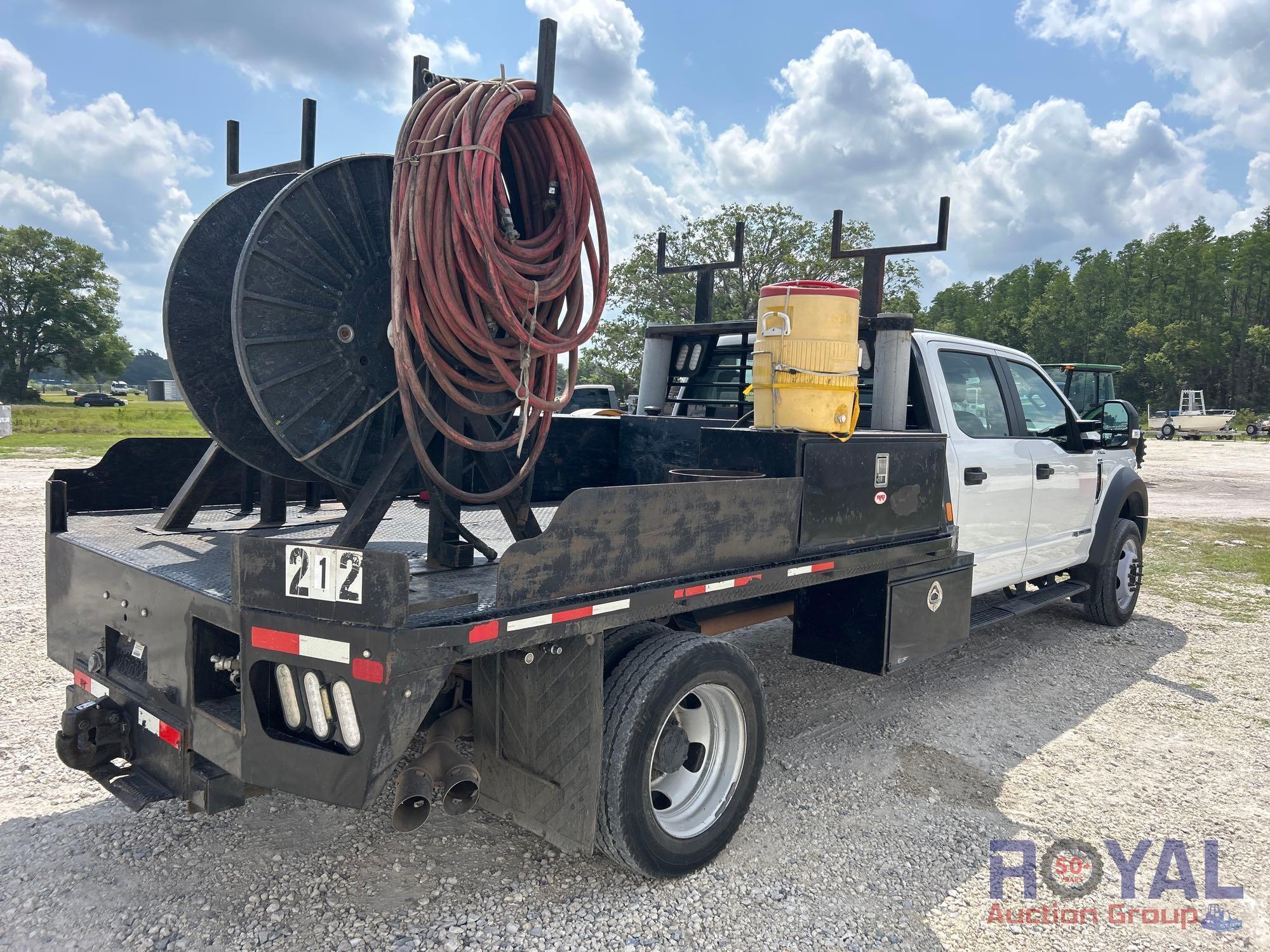 2019 Ford F-550 V-Mac DTM70 Air Compressor Flatbed Truck