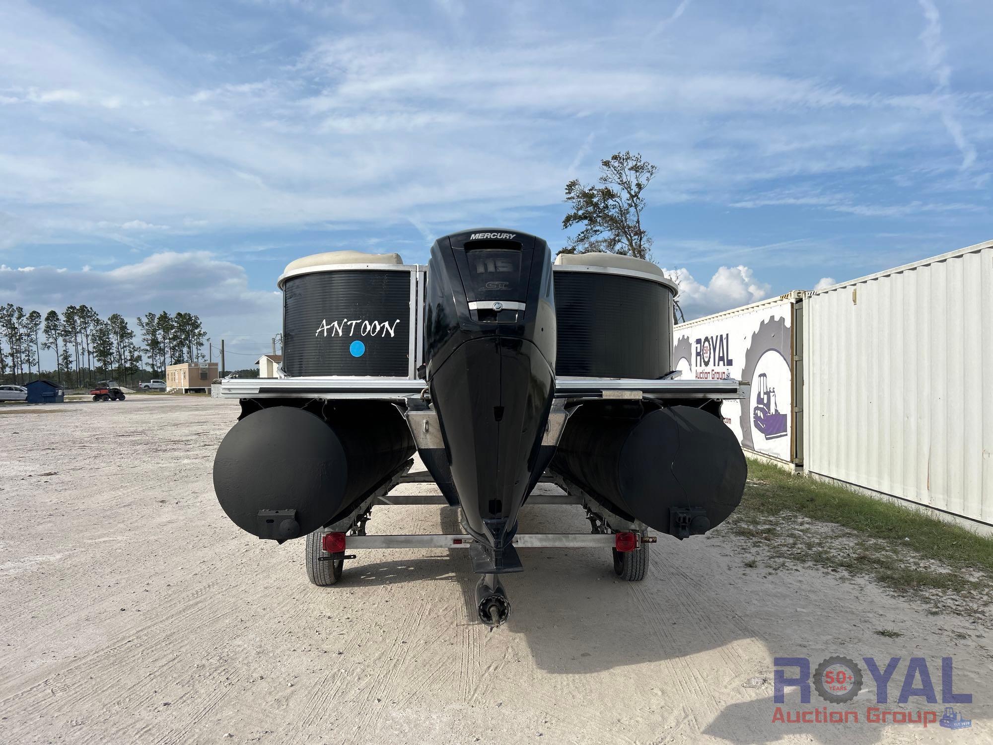 2021 23ft Cypress Cay Seabreeze 232 Pontoon Boat with 23ft Single Axle Trailer