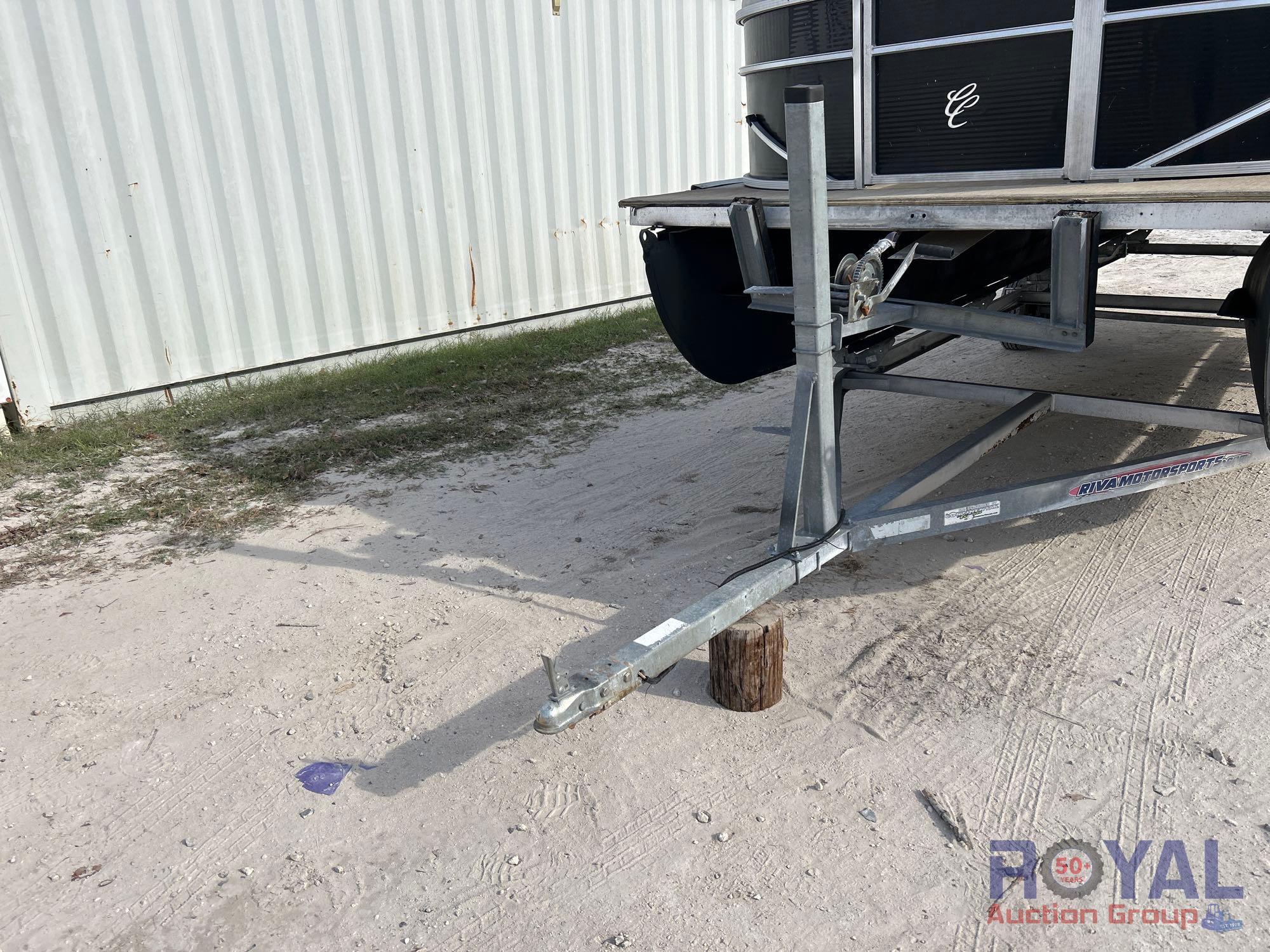 2021 23ft Cypress Cay Seabreeze 232 Pontoon Boat with 23ft Single Axle Trailer