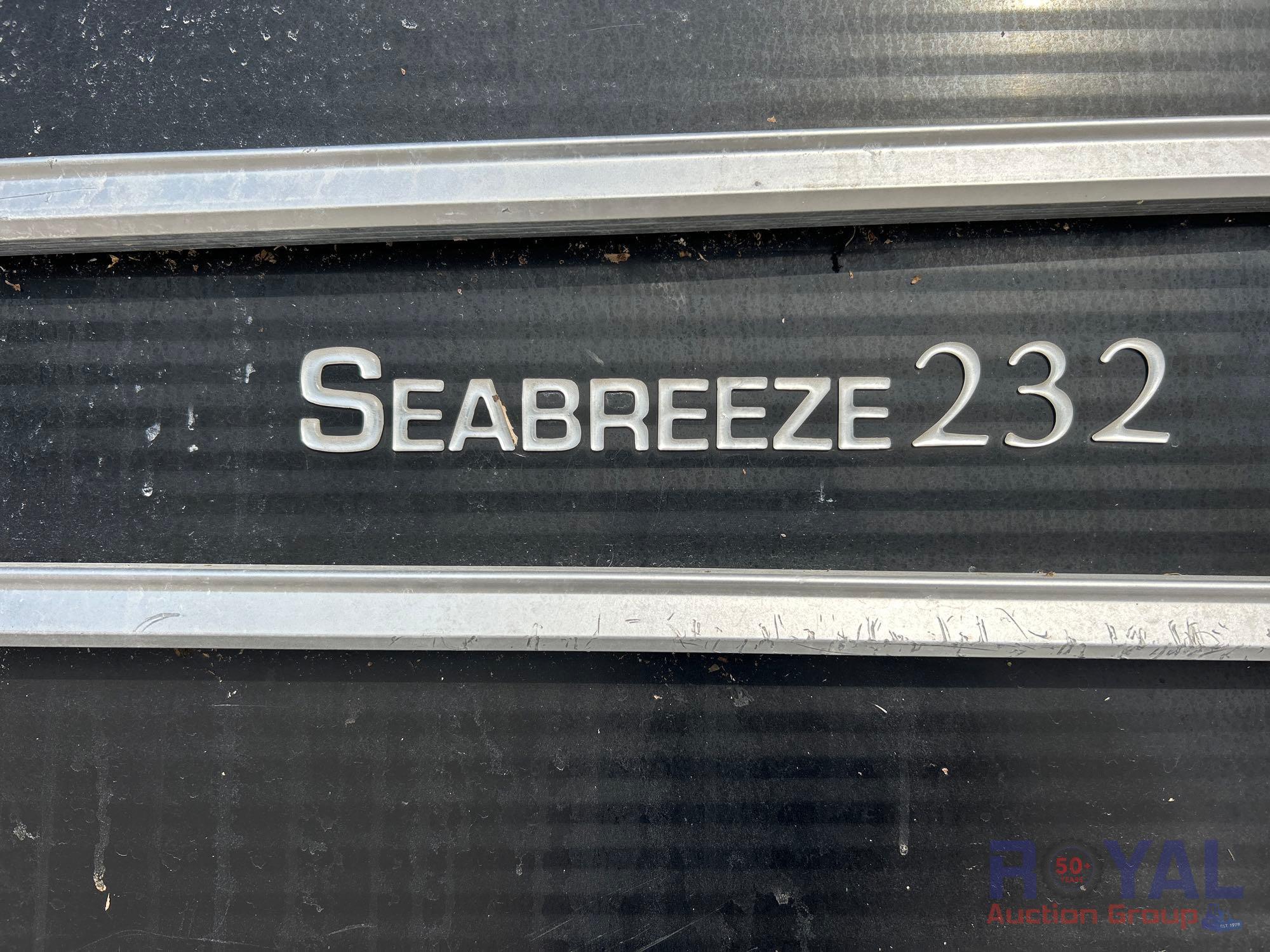 2021 23ft Cypress Cay Seabreeze 232 Pontoon Boat with 23ft Single Axle Trailer