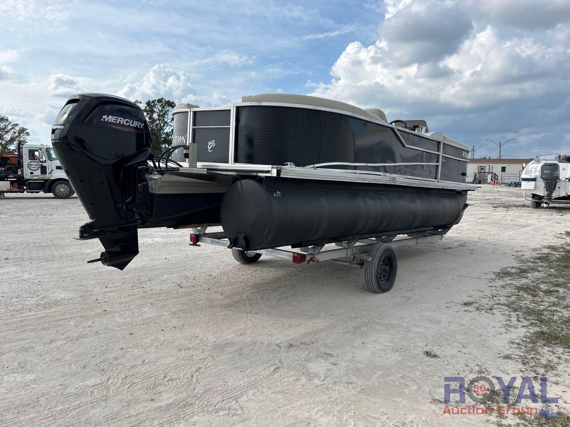 2021 23ft Cypress Cay Seabreeze 232 Pontoon Boat with 23ft Single Axle Trailer