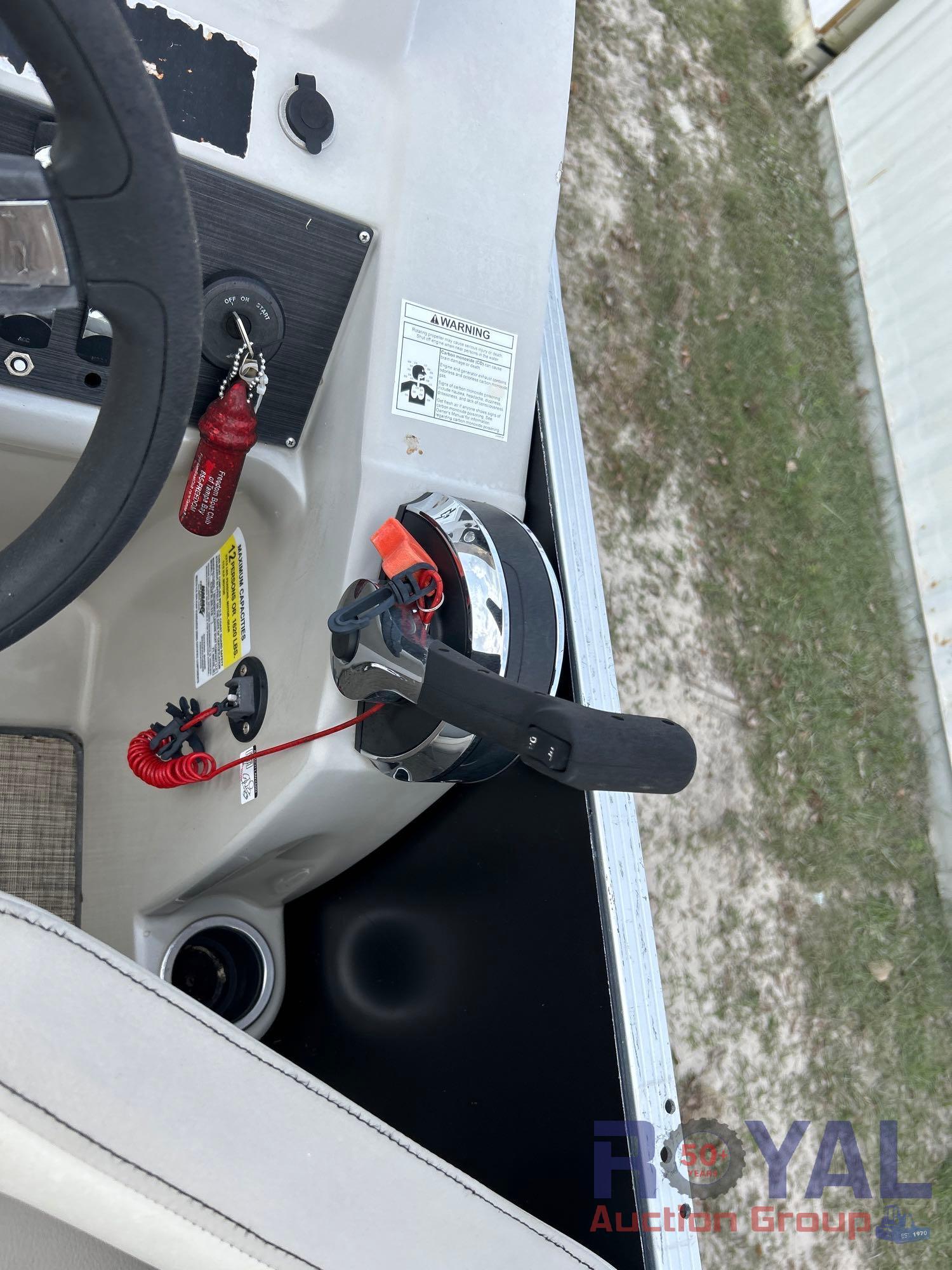 2021 23ft Cypress Cay Seabreeze 232 Pontoon Boat with 23ft Single Axle Trailer