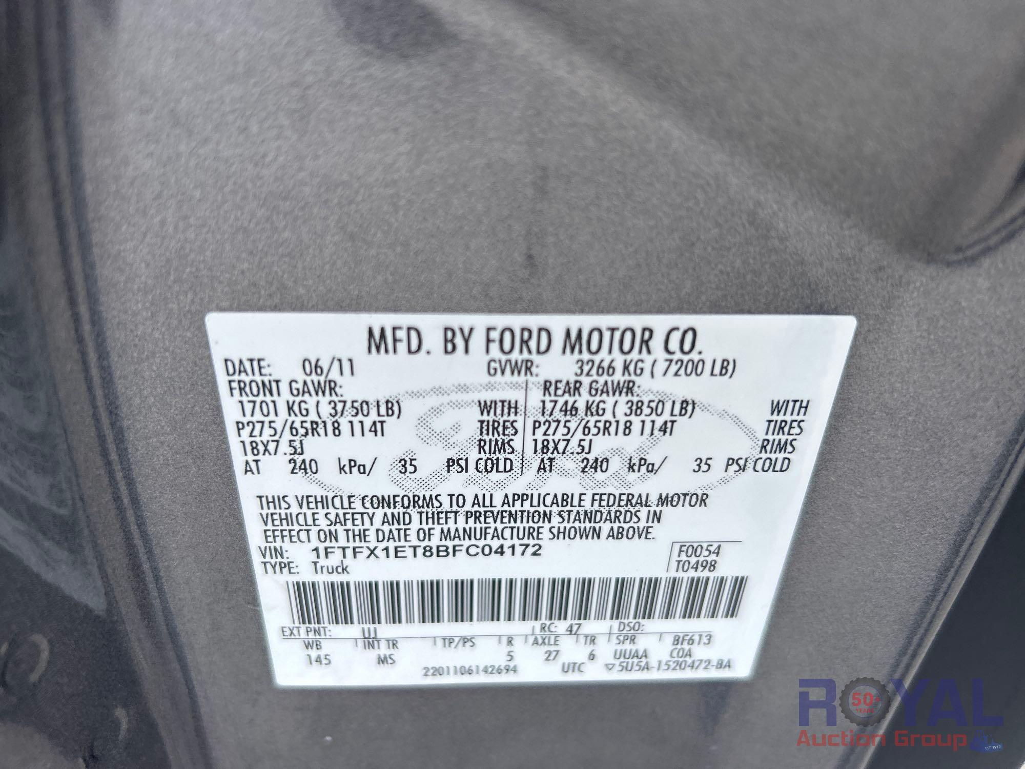 2011 Ford F-150 4x4 Ext. Cab Pickup Truck