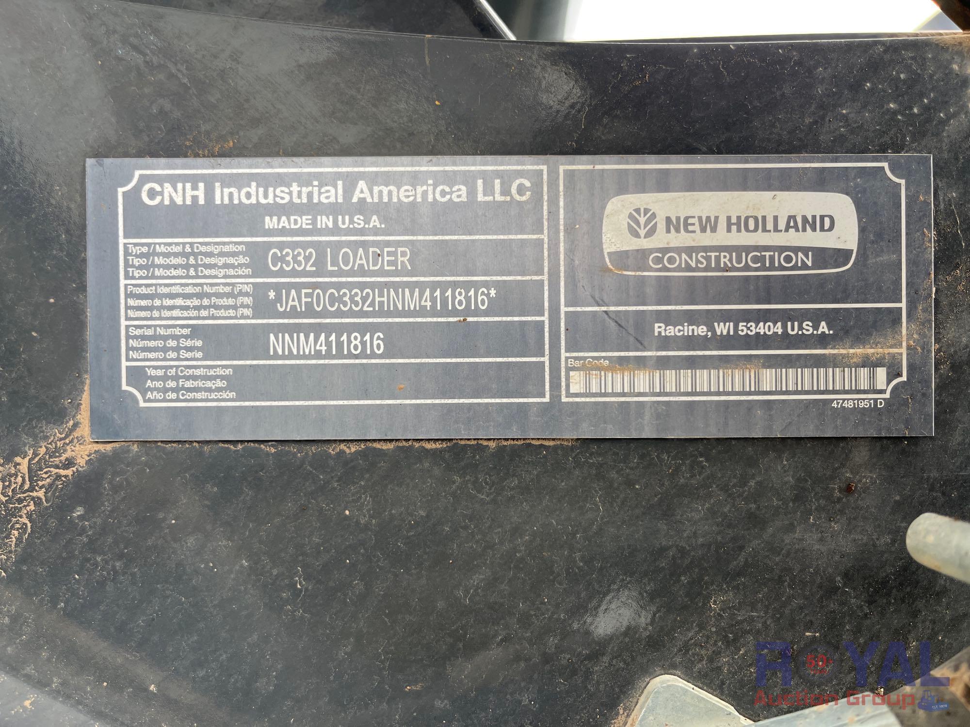 2023 New Holland C332 Two Speed Compact Track Loader Skid Steer