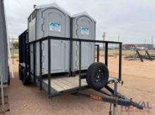 2022 Tiger TX Portable Restroom T/A Trailer with Trash Storage Compartment