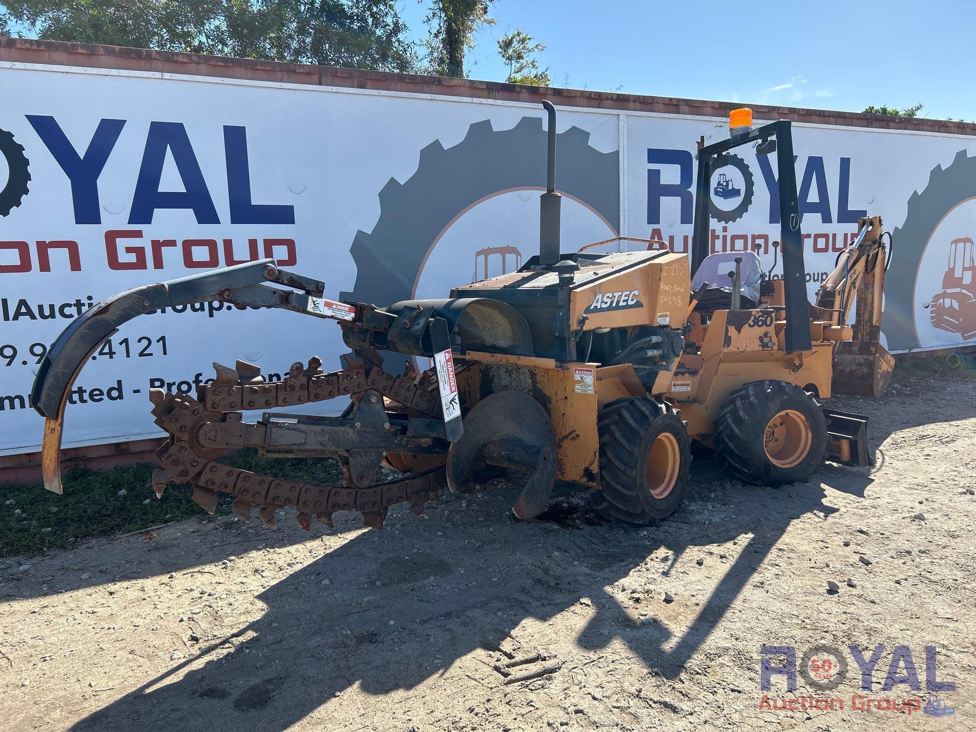 2007 Astec RT-360 Ride-On Trencher Backhoe
