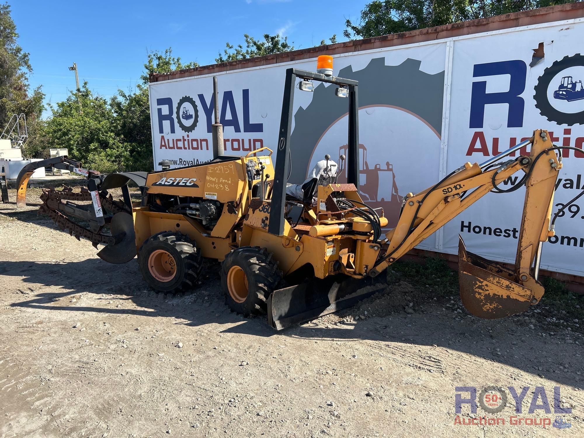 2007 Astec RT-360 Ride-On Trencher Backhoe
