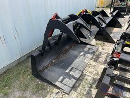 2025 Dual Cylinder 72in Grapple Bucket Skid Steer Attachment