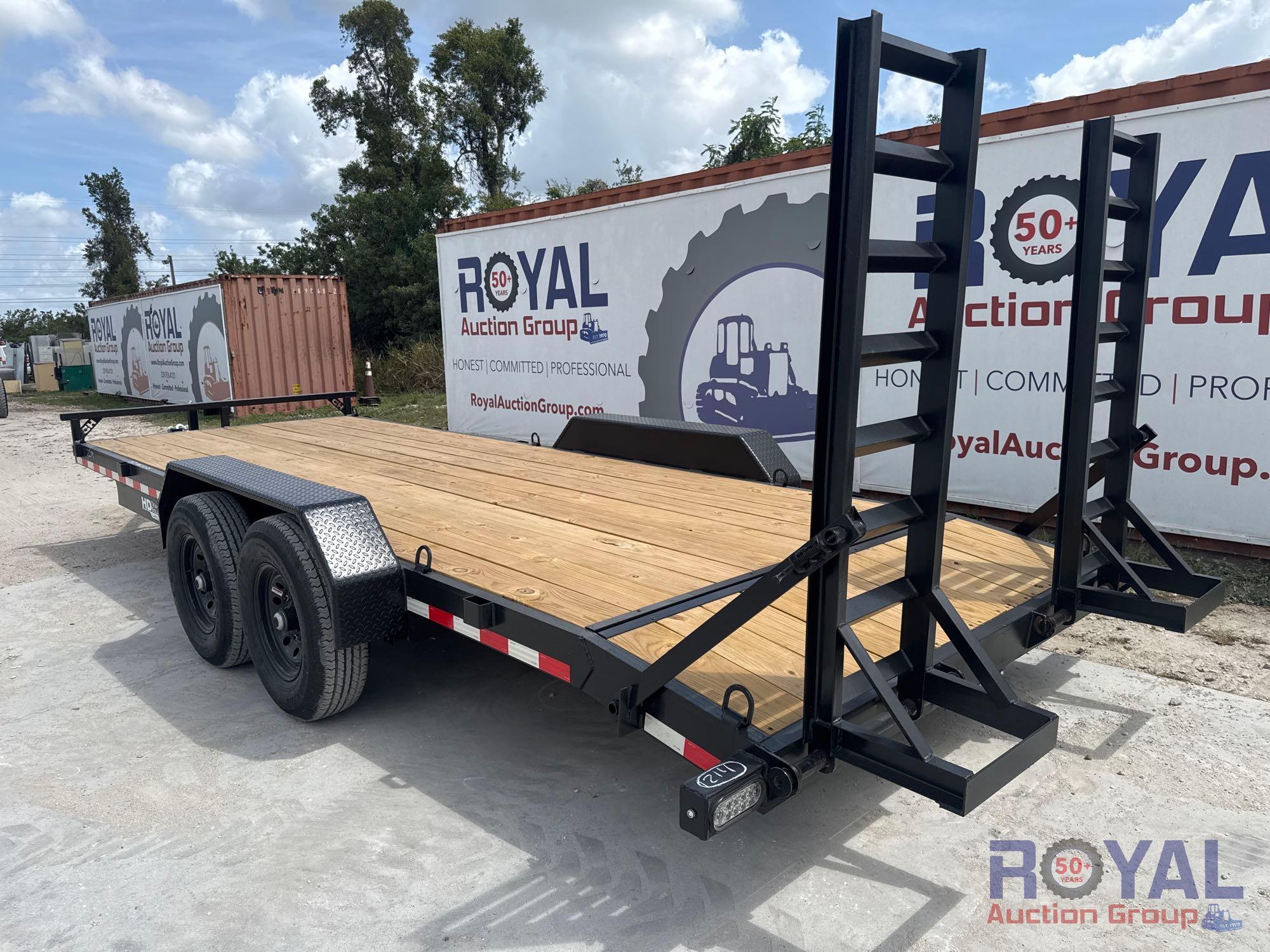 2025 HD Trailer Solutions 20ft 7 Ton T/A Flatbed Trailer
