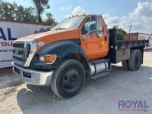 2015 Ford F-750 12FT Flatbed Truck