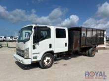 2008 Isuzu NPR HD Crew Cab Landscape 12ft. Flatbed Truck