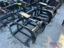 2025 78in Dual Cylinder Hydraulic Grapple Bucket Skid Steer Attachment