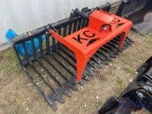 KC QT-SG-S76-V3 76in Skeleton Grapple Single Cylinder Skid Steer Attachment