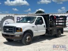 2007 Ford F-350 4x4 Flatbed Stake Body Truck