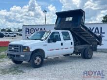 2005 Ford F-350 4x4 Crew Cab Mason Dump Truck