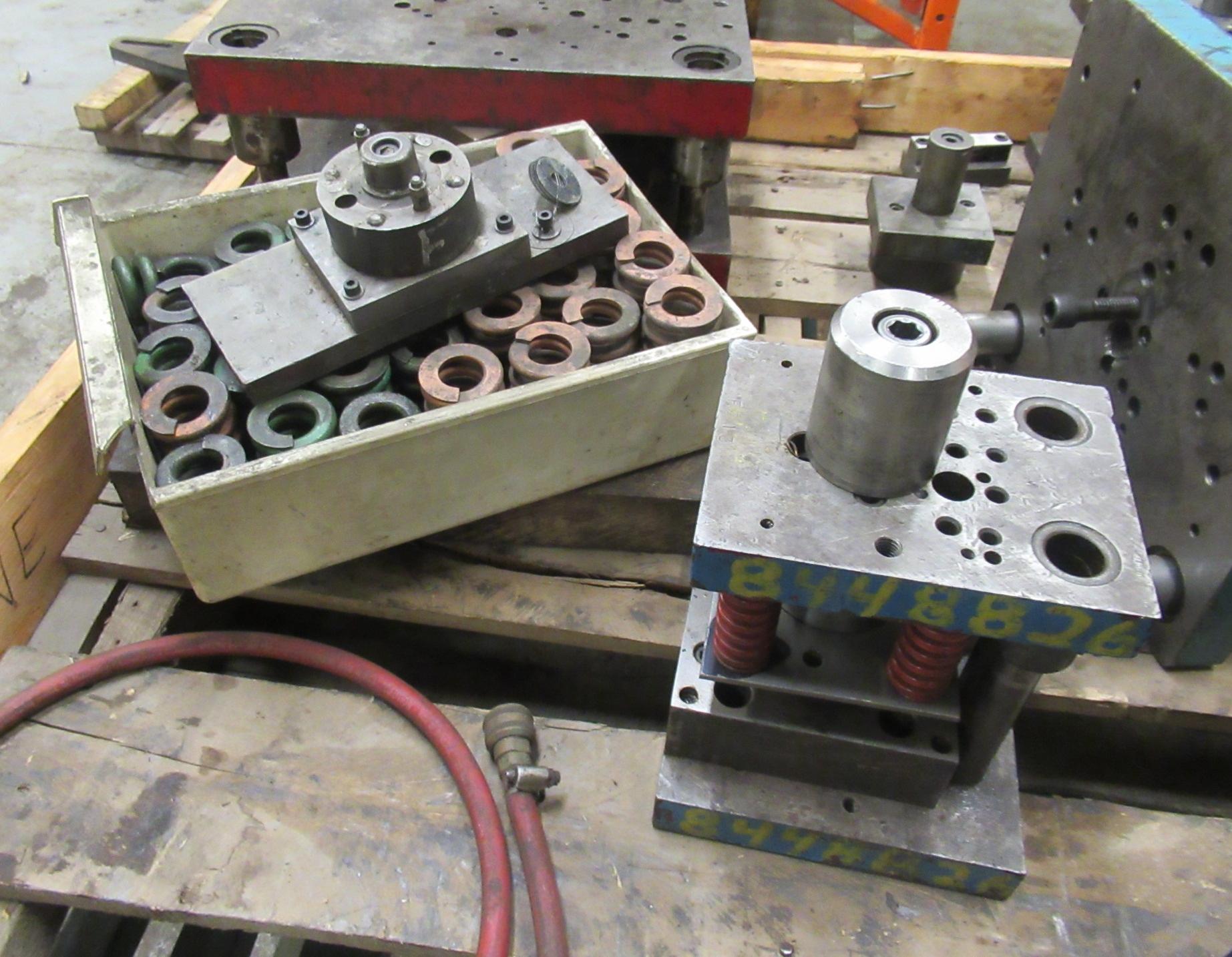 (6) Metal Press Die Set-ups With Assortment Of Springs And Metal Rolling Ca