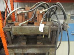 Large Hydraulic Press With 3 Cylinders And Baldor Electric Motor On Pump. P