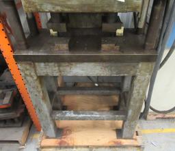 Large Hydraulic Press With 3 Cylinders And Baldor Electric Motor On Pump. P