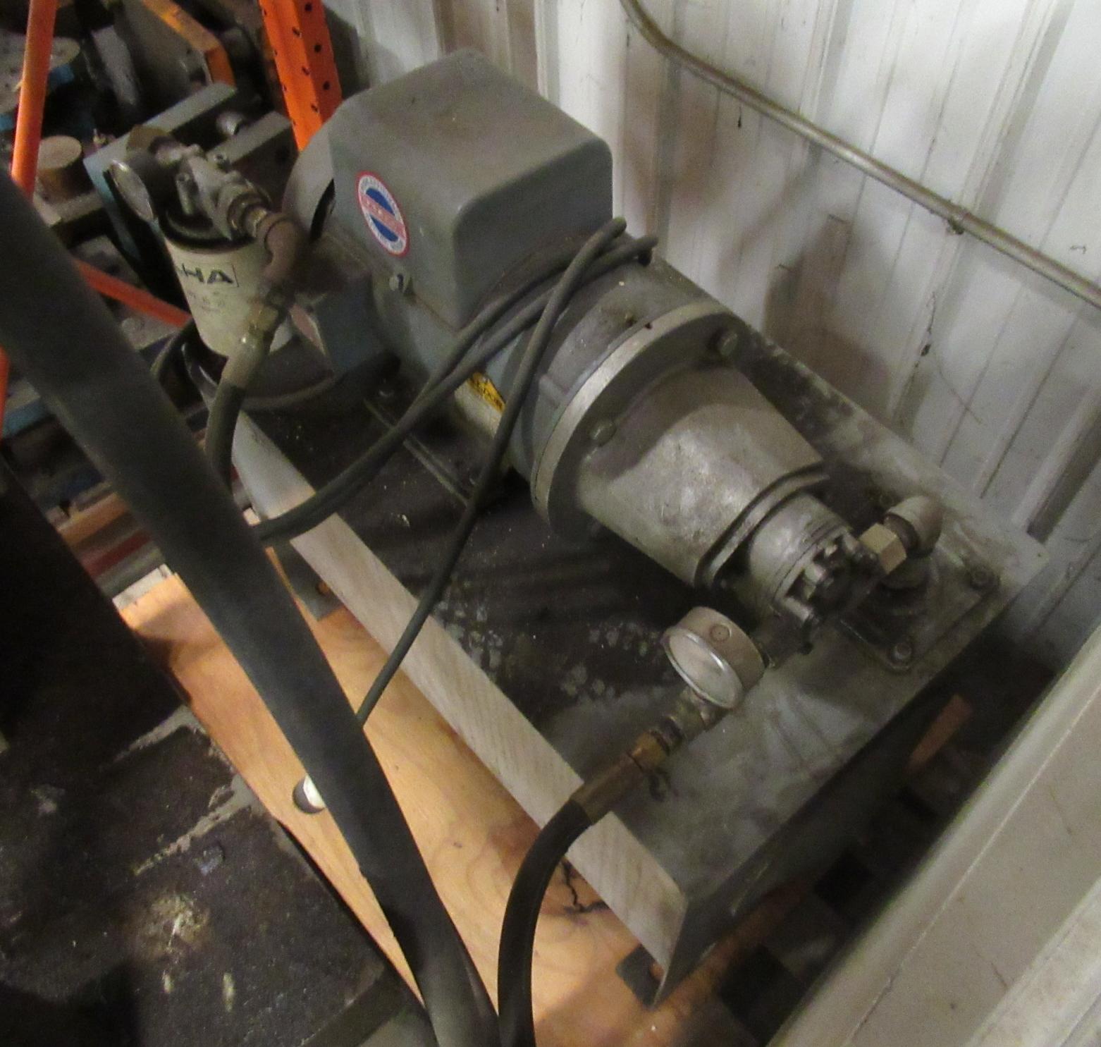 Large Hydraulic Press With 3 Cylinders And Baldor Electric Motor On Pump. P