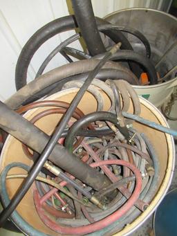 Large Group Of Various Hydraulic And Air Hoses.