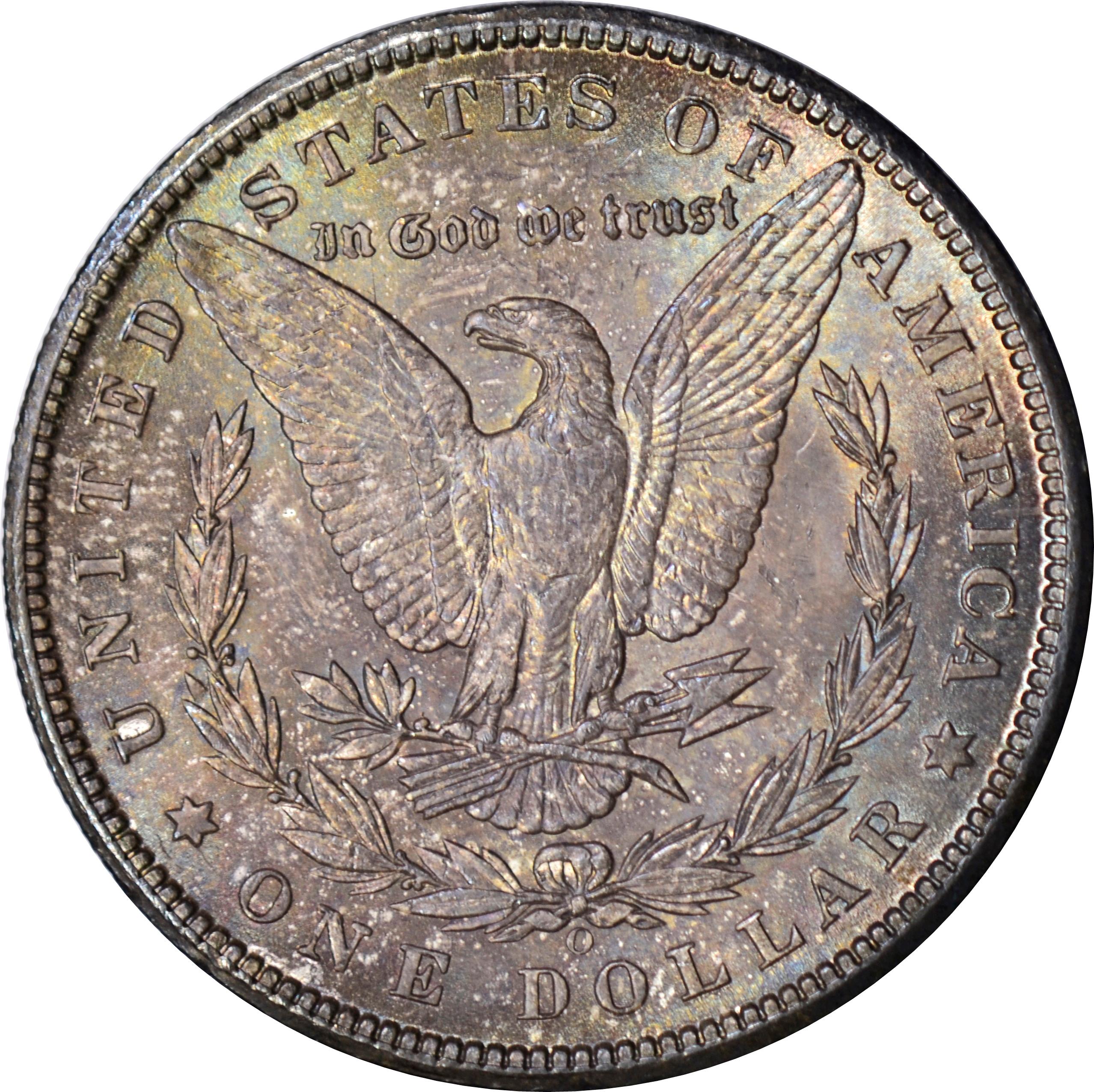 1898-O MORGAN DOLLAR - UNCIRCULATED, TONED