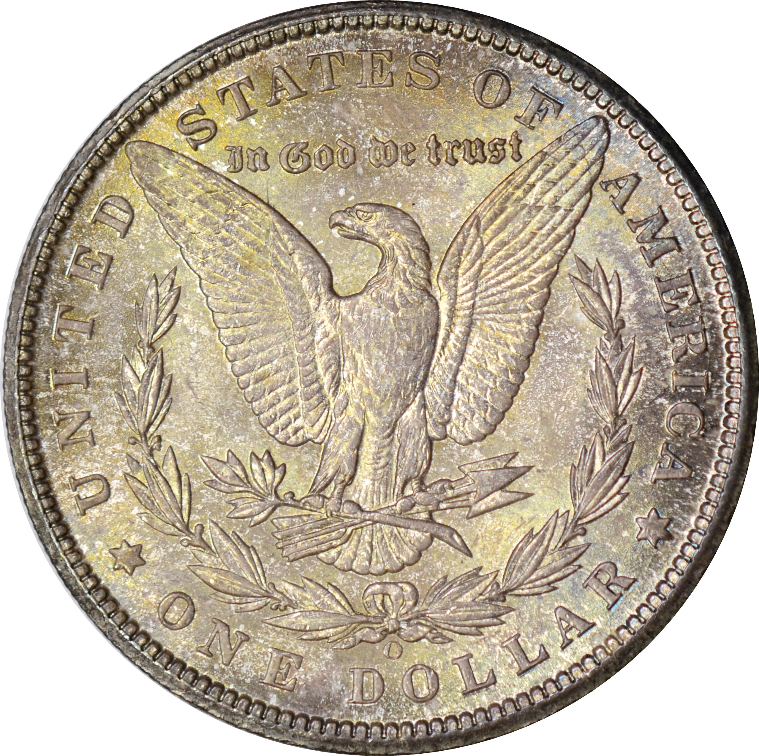 1898-O MORGAN DOLLAR - UNCIRCULATED, TONED