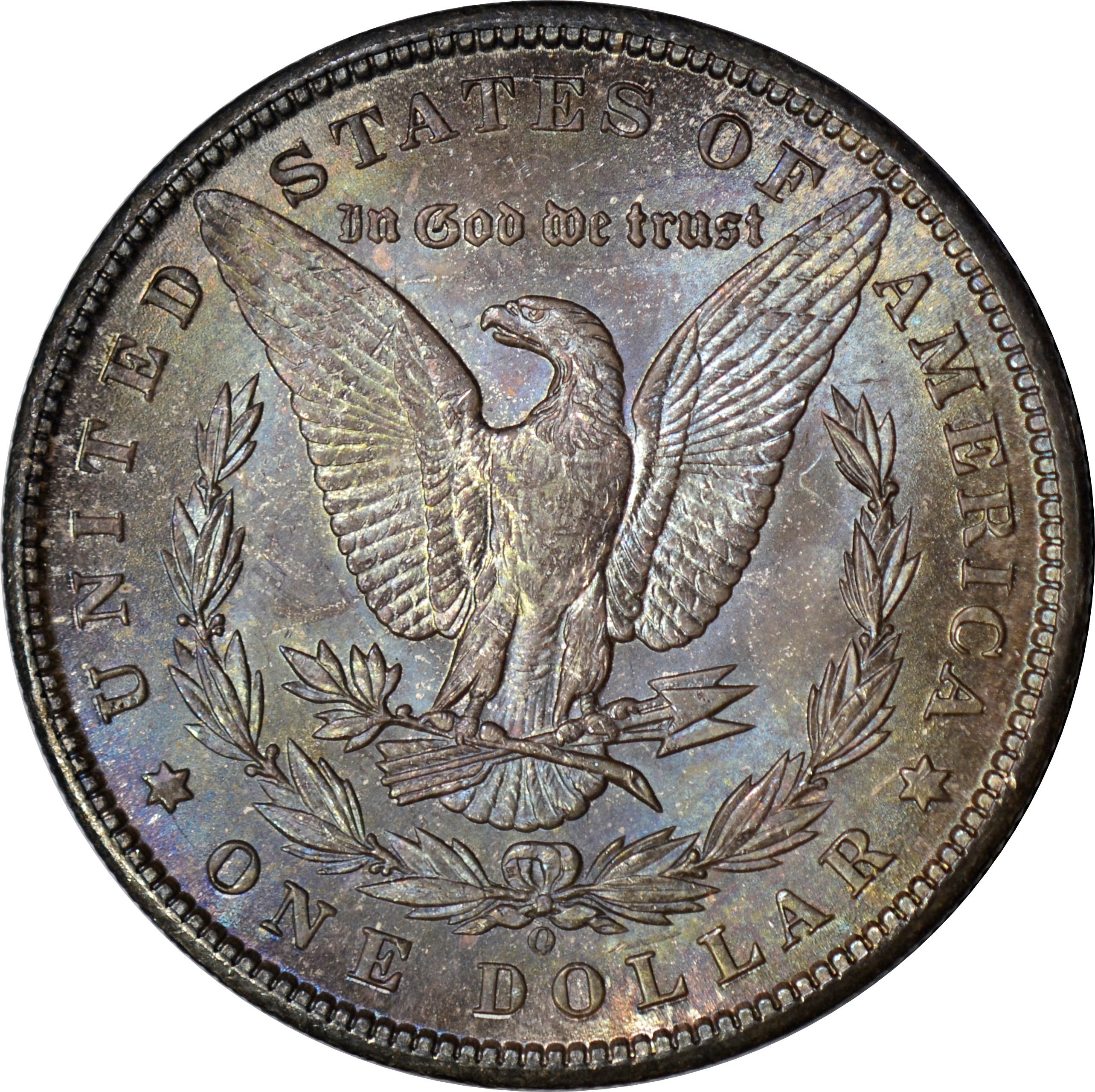 1898-O MORGAN DOLLAR - UNCIRCULATED, TONED