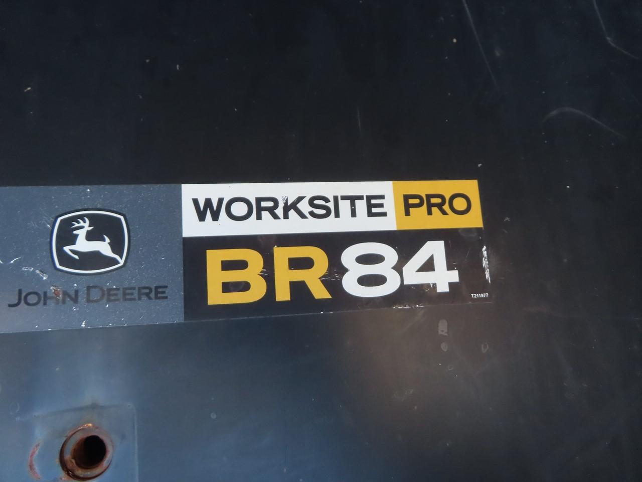 John Deere Worksite Pro BR84 Skid Steer Sweeper Attachment