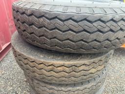 Set of 4 Trailer Wheels 6 Lug 7.00-15LT Tires