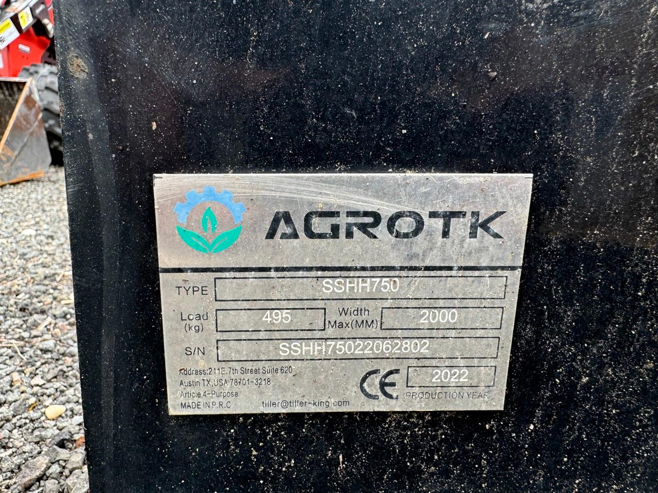 2022 Agrotk 750 Skid Steer Hydraulic Hammer/Breaker Attatchment