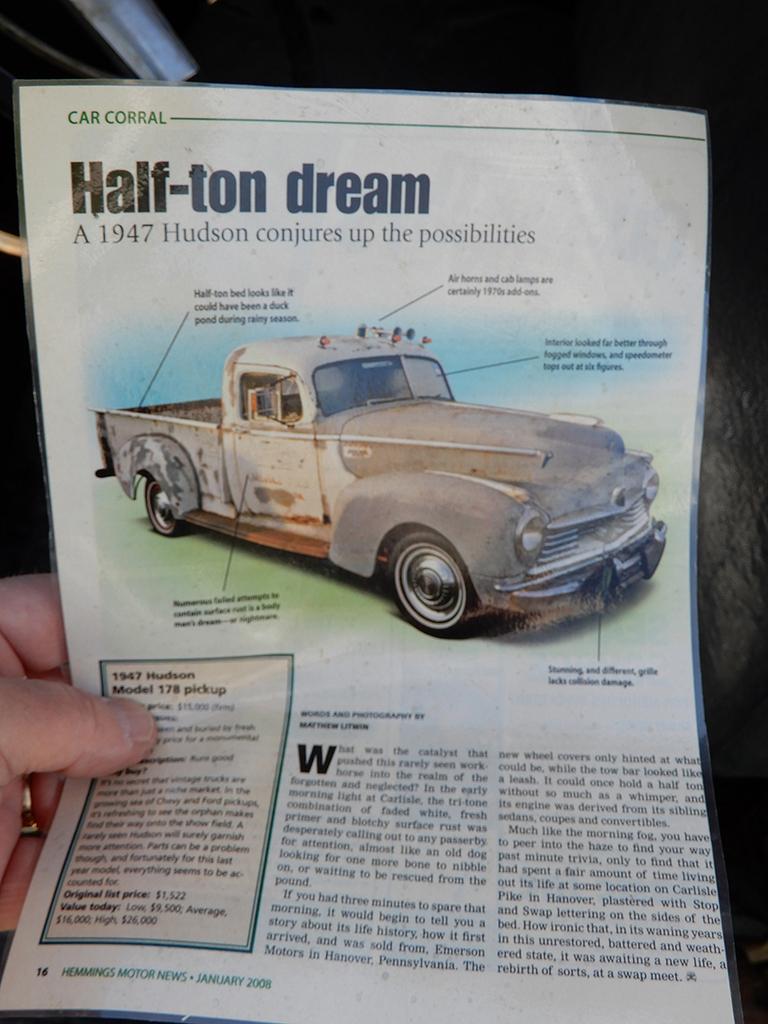 1947 Hudson Big Boy Pickup. Though it appears to be