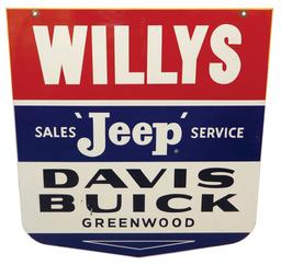 Automotive Sign, Willys Jeep Sales-Service, DSP named