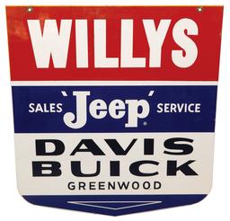 Automotive Sign, Willys Jeep Sales-Service, DSP named