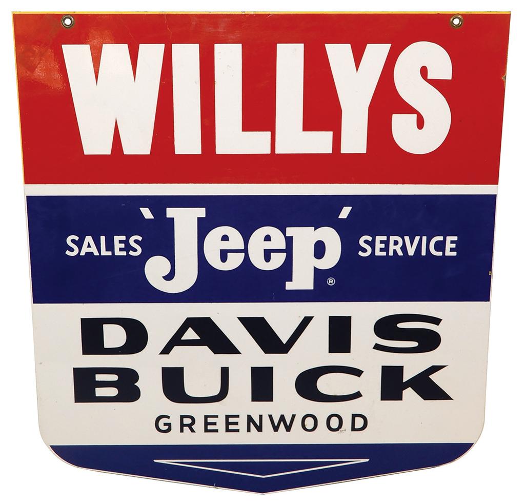 Automotive Sign, Willys Jeep Sales-Service, DSP named