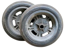 Pair of Halibrand 5x15 Magnesium Racing Wheels, front knock off, VG cond w/