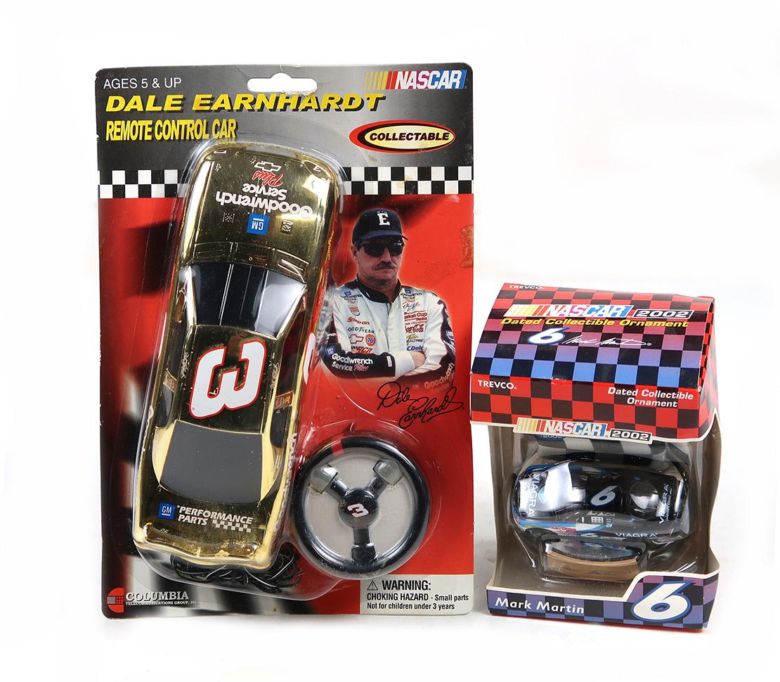 Nascar Collectibles (2), Dale Earnhardt RC car & Mark Martin ornament, MIB,