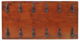 Country Store Bill Holder, 12 matching cast iron spring clips w/1877 pat da