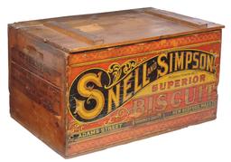 Country Store Crate, Snell & Simpson Superior Biscuit, large colorful litho