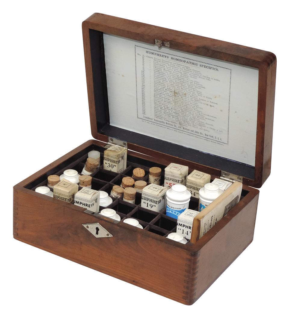 Apothecary Medicine Chest, Humphrey's Homeopathic Specifics, mahogany chest