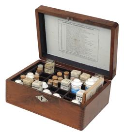 Apothecary Medicine Chest, Humphrey's Homeopathic Specifics, mahogany chest