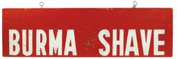 Barber Shop Burma Shave Sign, vintage painted wood hanger w/lettering on 1
