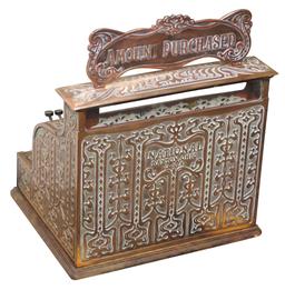 National Cash Register, Model 135, cast bronze w/natural finish in Art Nouv