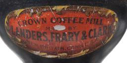 Coffee Mill, Landers, Frary & Clark Universal No.20, cast iron double wheel