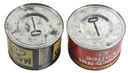 Coffee Tins (2), Martinson's & Beech-Nut Coffee 1# unopened cans full of or