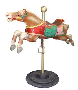 Carousel Horse, C. W. Parker jeweled stretched jumper, carved & polychrome