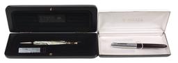 Fountain Pens (2), Parker Duofold pearl & gold mechanical pencil, Mint cond