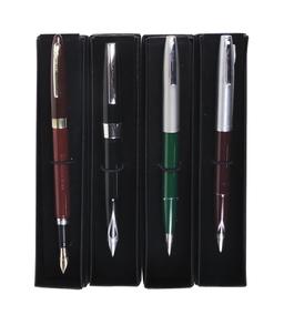 Fountain Pens w/Desk Sets & Blotter (12 pcs) double Sheaffer White Dots on leatherette stan