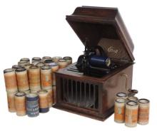 Phonograph, Edison Amberola, Model 30 cylinder player in oak case, includes