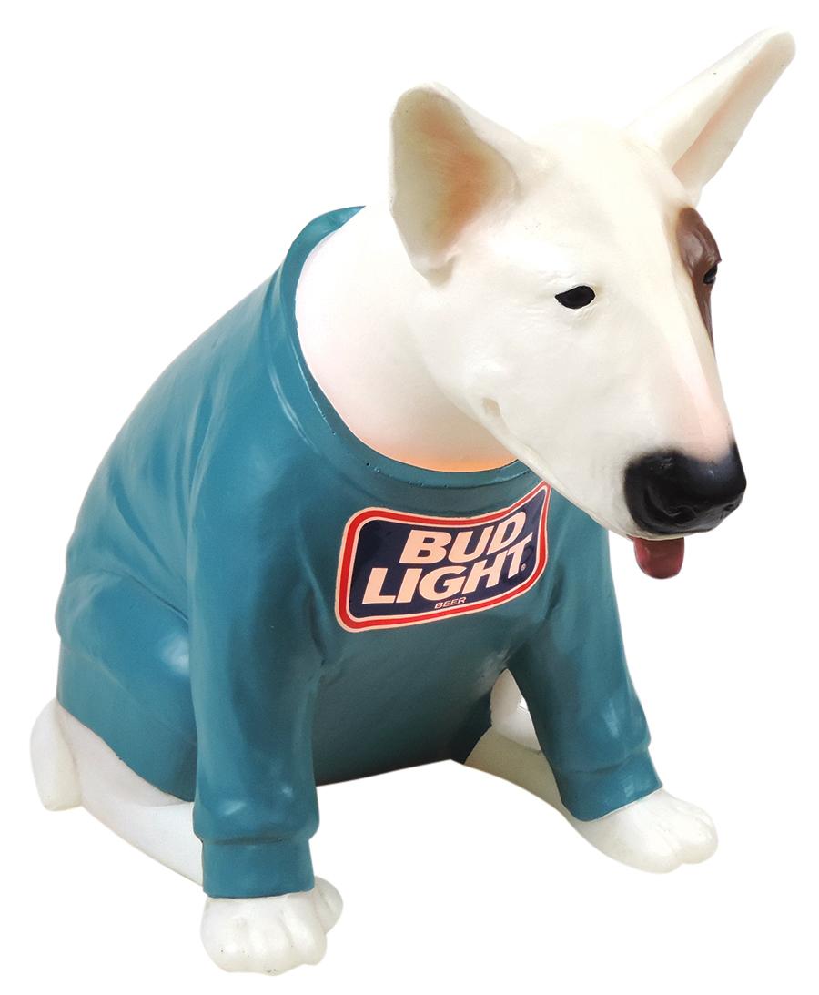 Breweriana Spuds Mackenzie Lightup Figure, blow mold plastic of the Budweis